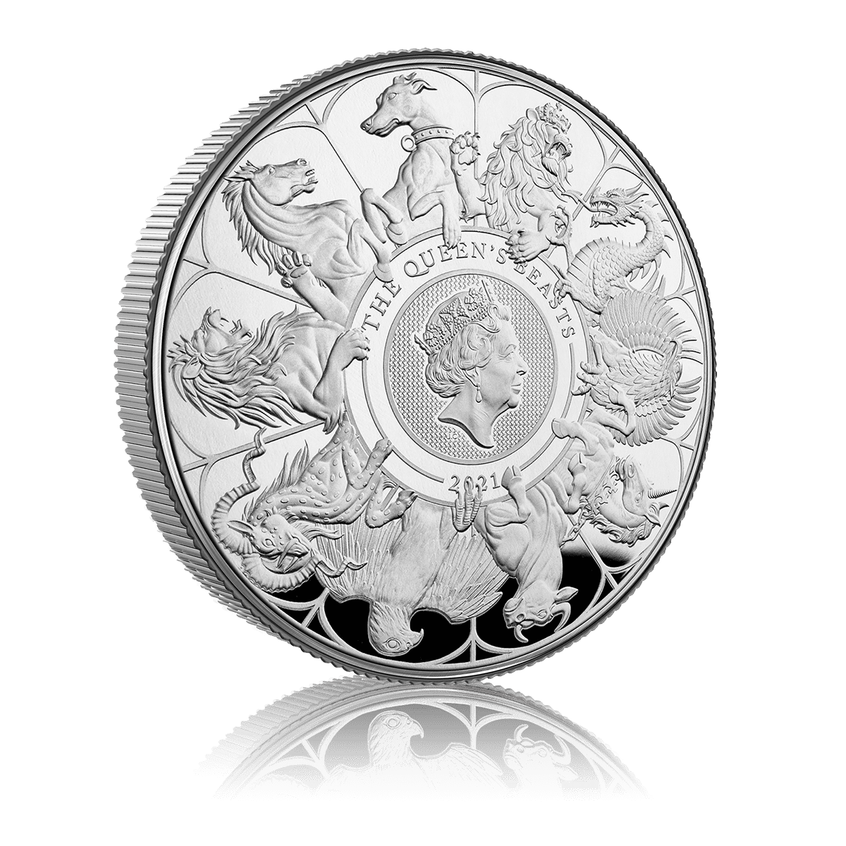 2 Oz Silver Queens Beasts Completer (2021) 5